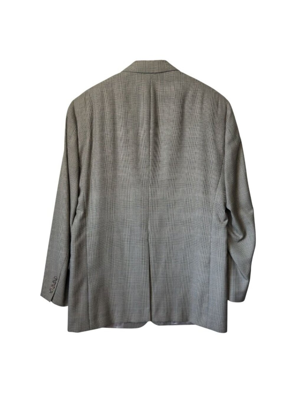 Joseph A. Bank Signature Collection Glen Plaid Beige & Black Suit 44L 2-Button 4 - Picture 5 of 16